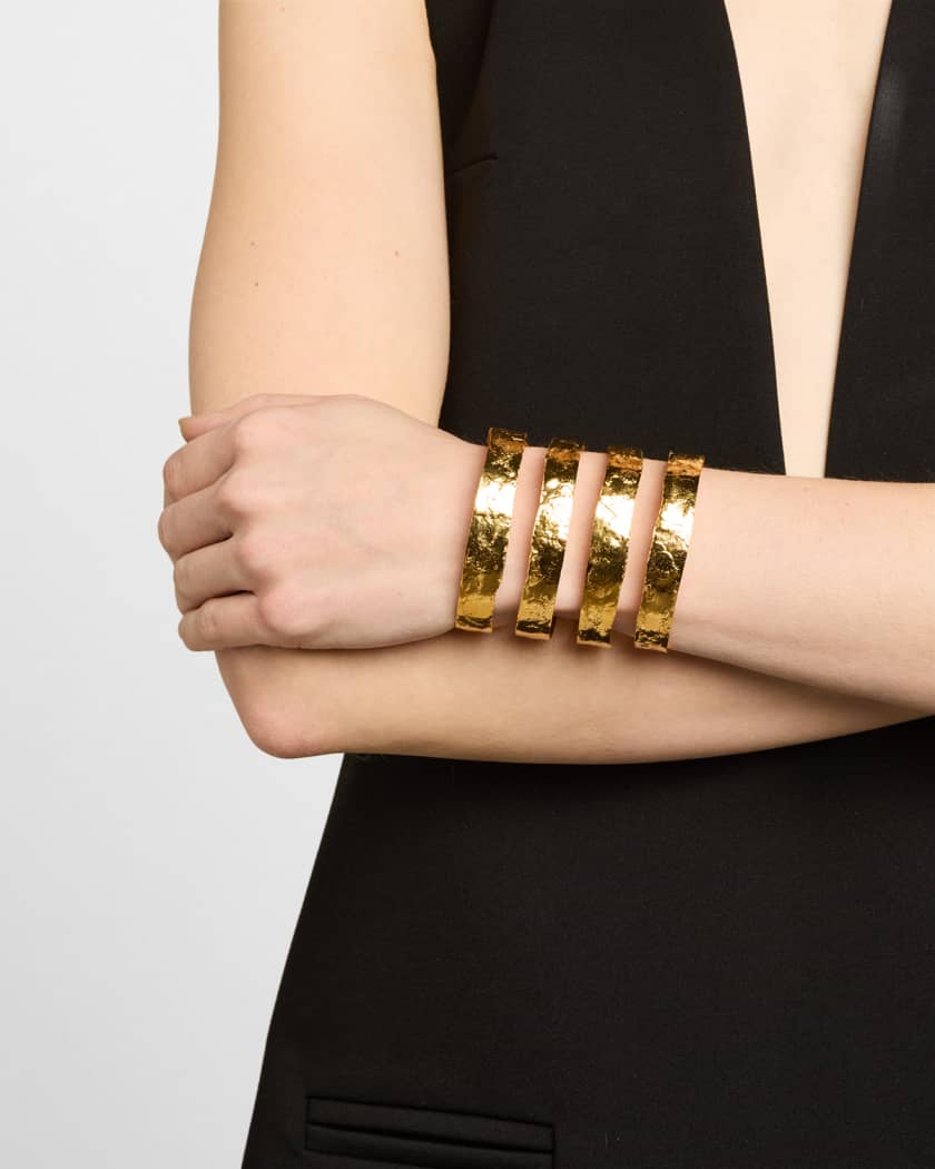 Gold toned stainless steel handcuff
