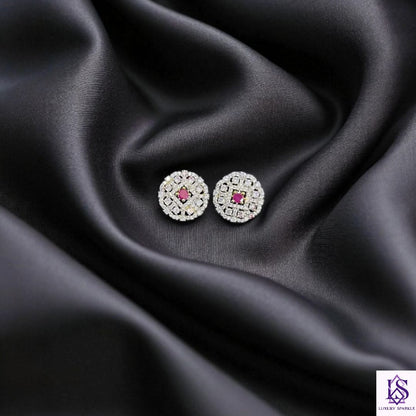 American diamond cut studs