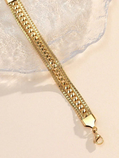 Double curb bracelet