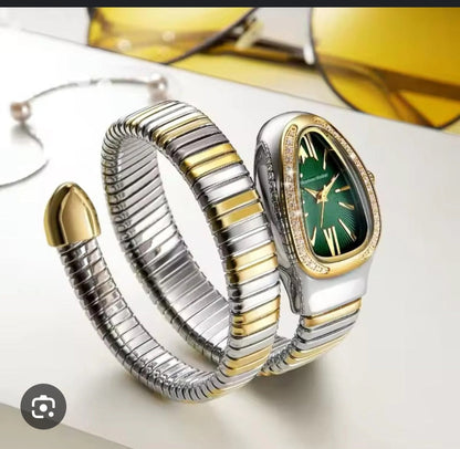 Elegant snake watch bracelet