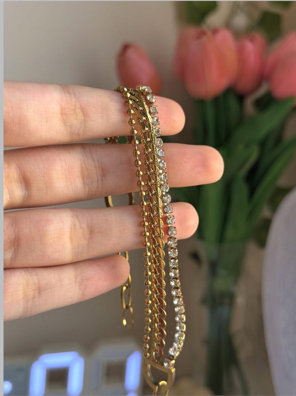 Tennis chain bracelet