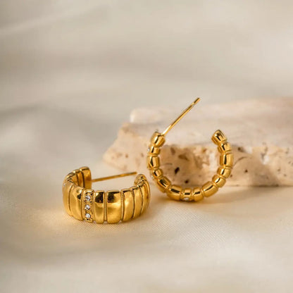 Stainless steel zircone hoops