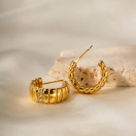 Stainless steel zircone hoops