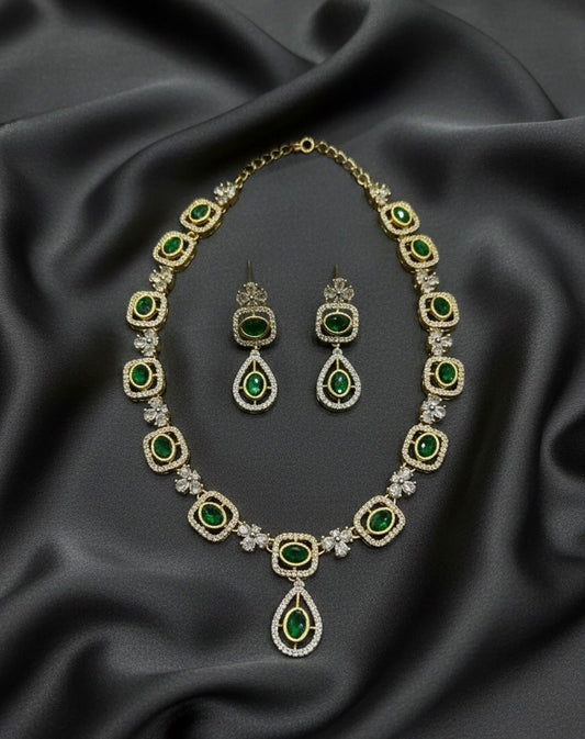 American diamond zircon stone set