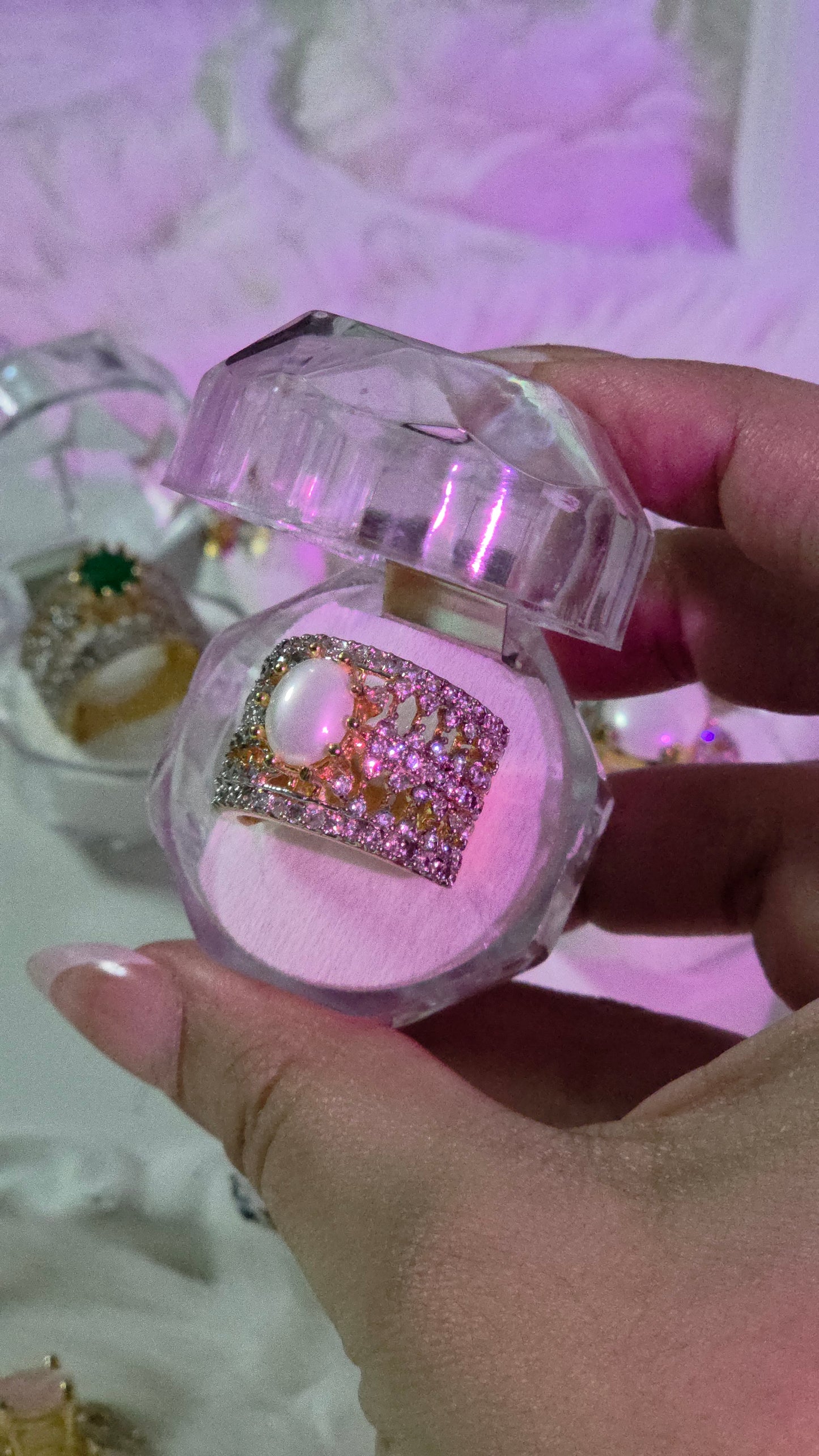 Zircon Judao Pearl Statement Ring